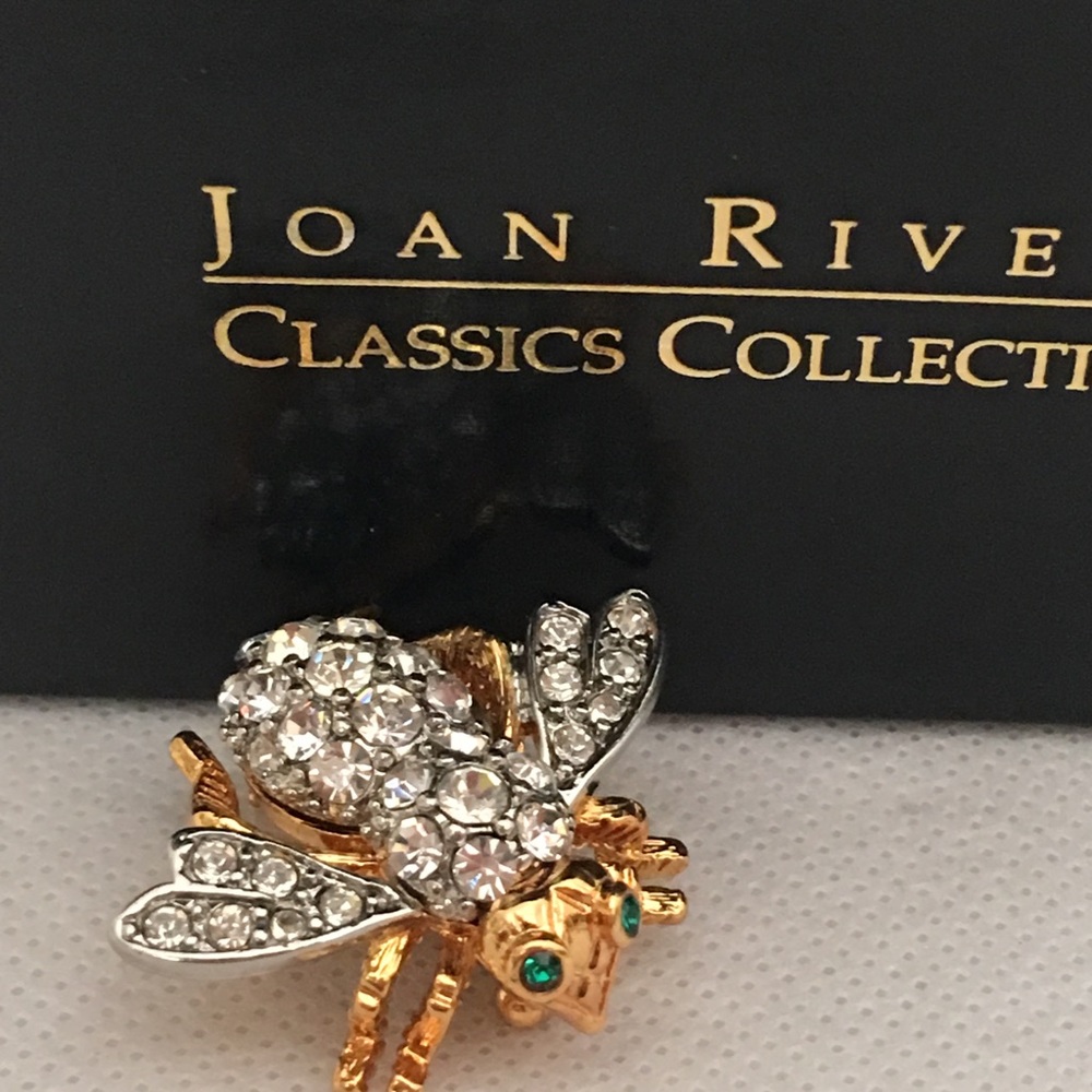 Vintage Bee Pin Joan River's Rhinestone Brooch